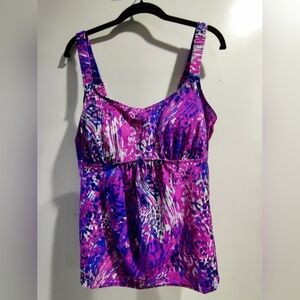 Kim Gravel x Swimsuits For All Scoop Neck Tankini Top Only- Size 12